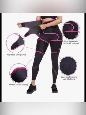 Black & Pink Thigh and Waist Trainer Shaper